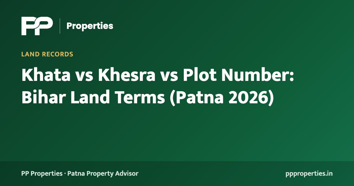 Khata vs Khesra vs Plot Number: Bihar Land Terms (Patna 2026)
