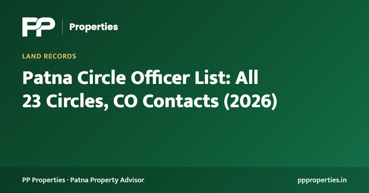 Patna Circle Officer List: All 23 Circles, CO Contacts (2026)