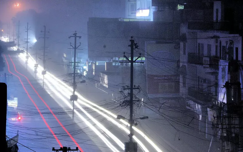 Boring Road, Patna at night